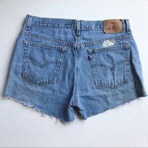 Vintage Levi’s 505 distressed shorts